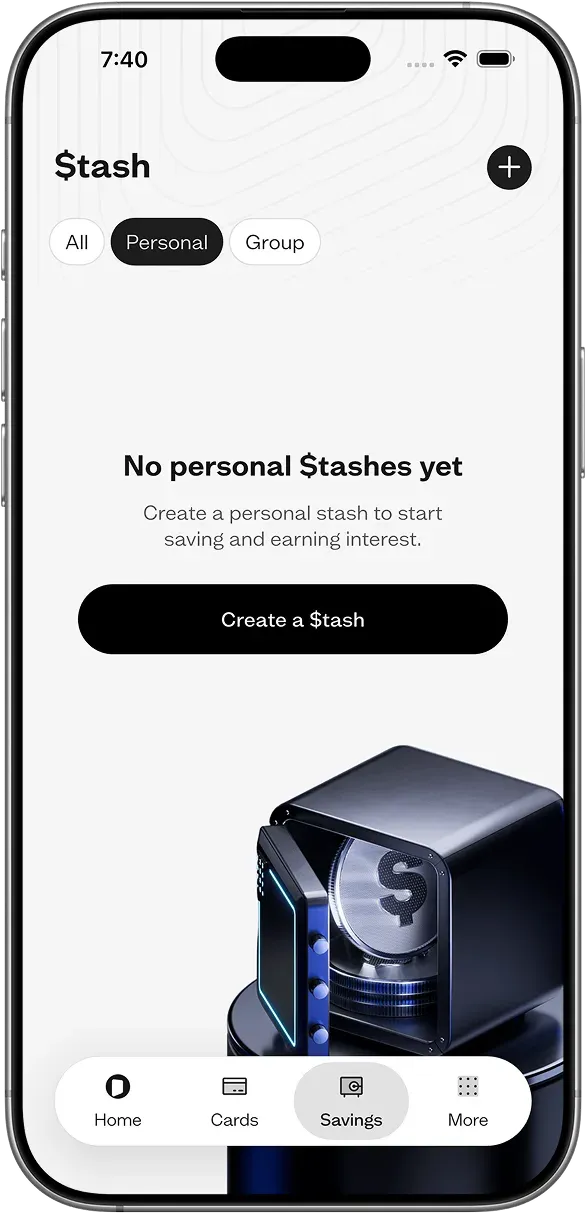 Empty personal stash screen